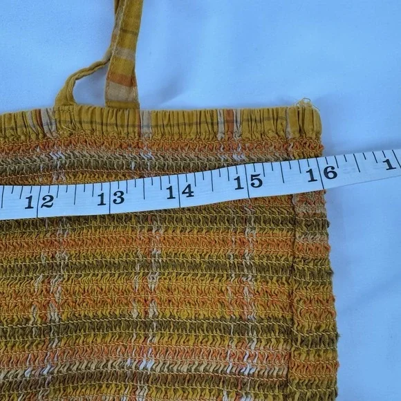 Toad &Co Organic Cotton Plaid Dress S Prairie Cottage Earthy Sustainable Smocked - Picture 9 of 10